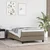 Vidaxl Box spring postelja z vzmetnico taupe 80x200 cm blago