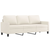 vidaXL Trosed krem 180 cm umetno usnje