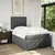 Vidaxl Box spring postelja z vzmetnico temno siva 120x190 cm blago