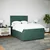 Vidaxl Box spring postelja z vzmetnico temno zelena 160x200 cm žamet