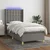 Vidaxl Box spring postelja z vzmetnico LED temno siva 90x190 cm blago