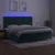 Vidaxl Box spring postelja z vzmetnico LED tem. zelena 200x200cm žamet