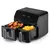 Ufesa AirFryer Storm, Bezuljna, Dupla posuda, 9L(5.5L+3.5L), 8 programa, Crna