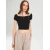 Sinsay - Crop top sa kratkim rukavima - crno