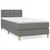 vidaXL Box spring postelja z vzmetnico temno siva 80x200 cm blago