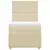 vidaXL Box spring postelja z vzmetnico krem 90x200 cm blago