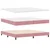 LED Box Spring Krevet Ružičasta 200 x 200 cm Baršun