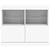 Komoda s LED svjetlima bijela 81x37x67 cm