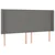 Vidaxl Box spring postelja z vzmetnico LED temno siva 200x200 cm blago