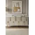 Hanah Home komoda Nota 150, 150 cm, bela / travertin / zlatna