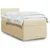 Vidaxl Box spring postelja z vzmetnico krem 100x200 cm blago