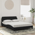 Krevet s madracem Dover crni 140x200 cm baršunasti