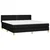 Vidaxl Box spring postelja z vzmetnico črna 180x200 cm blago