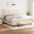 Vidaxl Box spring postelja z vzmetnico krem 180x200 cm blago