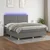 Vidaxl Box spring postelja z vzmetnico LED temno siva 180x200 cm blago