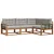Set vanjskih sofa 4 kom. Prirodna i svijetlo siva