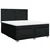 Vidaxl Box spring postelja z vzmetnico črna 180x200 cm blago