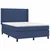 Vidaxl Box spring postelja z vzmetnico modra 140x200 cm blago