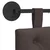 Vidaxl Viseče vzglavje postelje Z LED svetlobo Temno rjava Blago