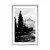 Plakat s paspartujem umetniška pokrajina v črnobeli varianti - 30x45 silver