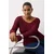 Trendyol Curve Ženska bluza Tbbaw26Af00030, Bordo
