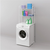 METALTEX Polica za kupatilo Skywash 64x31x159cm bela
