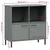 Regal za knjige s metalnim nogama sivi 90x35x90,5 cm drvo OSLO