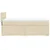Vidaxl Box spring postelja z vzmetnico krem 90x200 cm blago