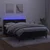 Vidaxl Box spring postelja z vzmetnico LED črna 140x200 cm žamet