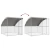 Kavez za piliće 4 pcs Srebrno 800 x 200 x 200 cm Čelik i PE