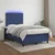 Vidaxl Box spring postelja z vzmetnico LED modra 120x190 cm blago
