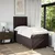 Vidaxl Box spring postelja z vzmetnico temno rjava 90x200 cm blago