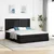 Otomanski krevet s madracem i LED krem 160x200cm tkanine