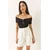 Bianco Lucci Ženska bluza na kratake rukave 949 60283232, Brod izrez, Crna