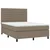 Vidaxl Box spring postelja z vzmetnico taupe 140x190 cm blago