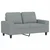 3-dijelni set sofa svjetlosivi od tkanine