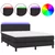 Krevet box spring s madracem LED crni 140x200cm od umjetne kože