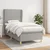 Vidaxl Box spring postelja z vzmetnico svetlo siva 90x190 cm blago