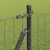 vidaXL Evropska ograja z 7 flanged posts 1,4x10 m cinkano jeklo