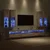 Set zidnog ormarića za TV S LED lampica 7 pcs Umjetnički hrast