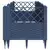Vrtna sadilica s klinovima plava siva 123,5x43,5x43,5 cm PP