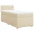 Vidaxl Box spring postelja z vzmetnico krem 80x200 cm blago