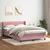 Vidaxl Box spring postelja z vzmetnico roza 140x210 cm žamet