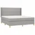 Vidaxl Box spring postelja z vzmetnico svetlo siva 180x200 cm blago