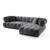 Atelier del Sofa Ugaona garnitura na razvlačenje Petra Right, 280 x 170 cm, Tamnosiva