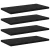 Police za knjige 4 pcs Crna 40 x 20 x 1,5 cm Konstruirano drvo