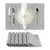 INF Set 6 pogrinjkov, 30x45 cm, mešane barve Silver+White, (22103448)