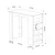 Hanah Home Barski sto, 117x102cm, Beli