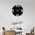WALLXPERT Dekorativni metalni zidni sat Leon black