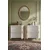 Hanah Home komoda Ilay 150, 150 cm, bela / travertin / zlatna